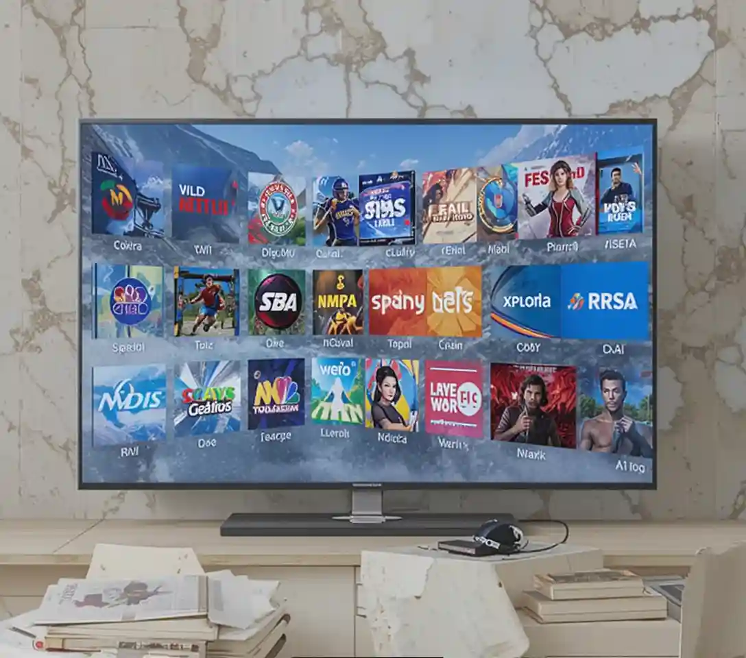 Step 7 showing the Perfect Player Settings menu on Android TV with Player Settings and Hardware Acceleration options highlighted